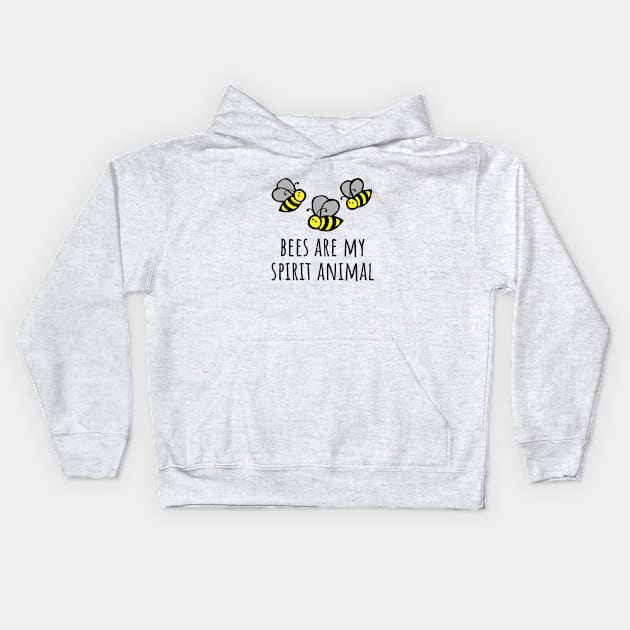 Bees are my spirit animal Kids Hoodie by LunaMay